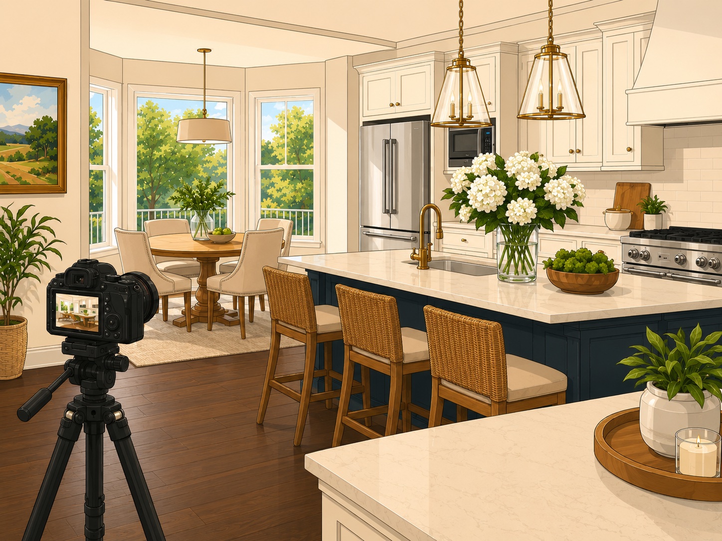 Beautifully staged kitchen